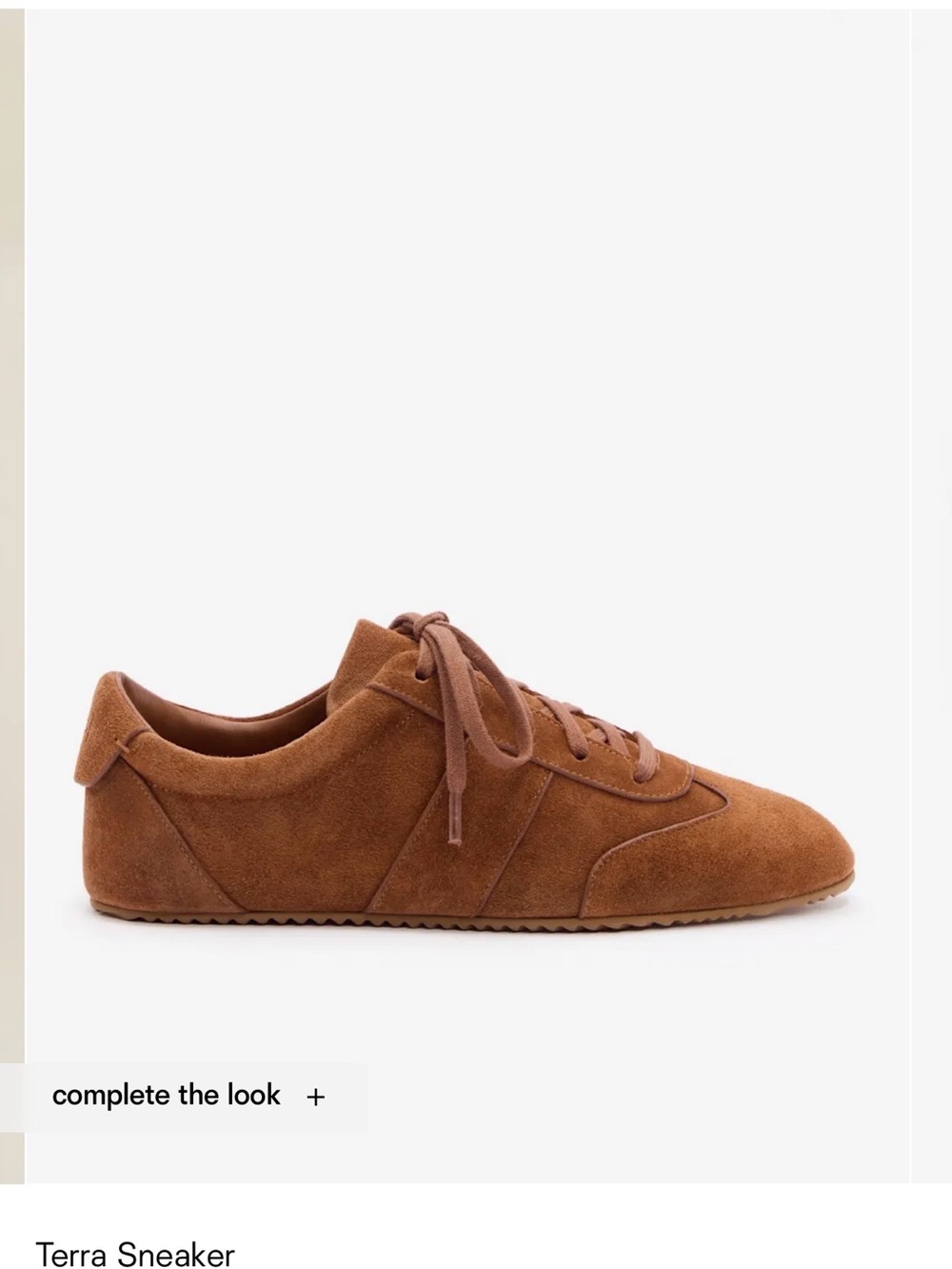 Reformation Terra Suede Lace-Up Sneakers — Chestnut Brown size 8.5 - Picture 5 of 13